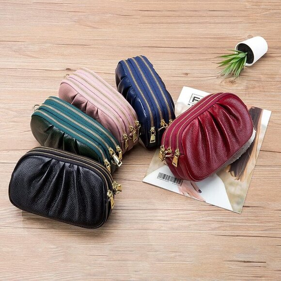 Genuine Leather Crossbody Bag for Women - Elegant & Functional Cell Phone Purse - Picture 4 of 4